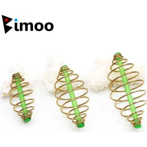 Bimoo 24PCS Method Feeder Bait Spring Cage for Carp Fishing Rig Saltwater Bottom Rigs Making Fishing Tackle