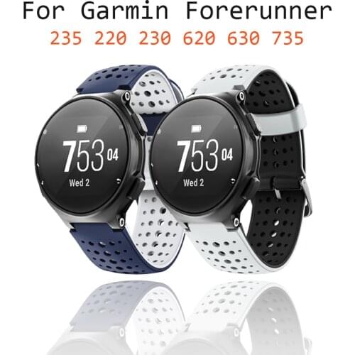 Watchband For Garmin Forerunner 230 620 235 735 735XT Sport Smart Watch Replacement Bracelet Silicone Wrist Strap Watch Band