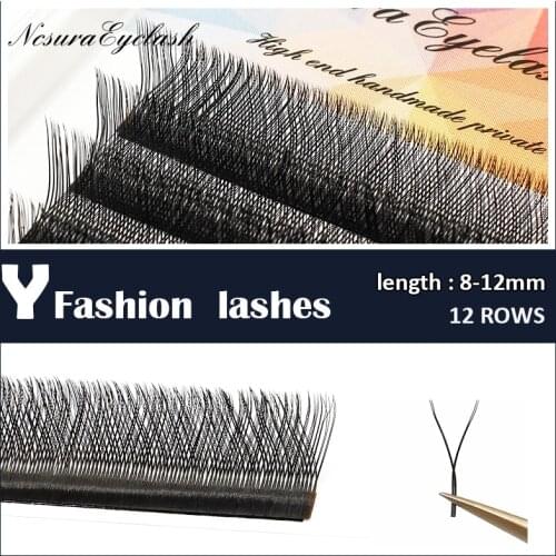 NCSURAEYCLASH YY Eyelash Extensions C Curl 8-12mm Premium Natural Synthetic Mink Individual Eyelash Extension maquiagem cilios