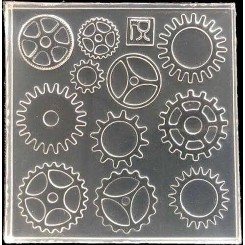 Retro DIY Gear Wheel Pendant Silicone Mold UV Resin Mold Jewelry Tools Art Craft