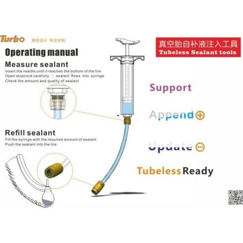 Turbo cycling Syringe Injector for Cream latex tubeless tire sealant