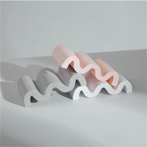 Nordic Concrete Soap Holder Morandi Color Cement Soaps Support Case Plate Dish Tray Jewelry Organizer Home Bathroom Ornament