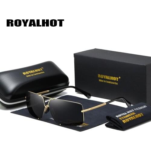 RoyalHot Men Women Polarized Alloy Rectangle Frame Sunglasses Driving Sun Glasses Shades Oculos masculino Male 90096