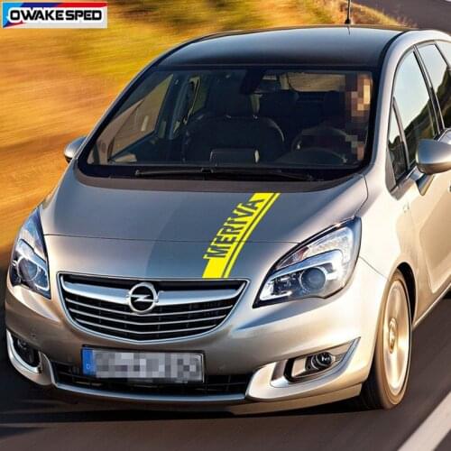 Sport Stripes Car Hood Bonnet Sticker For Opel MERIVA OPC Auto Engine Cover Decor Vinyl Decal Exterior Accessories