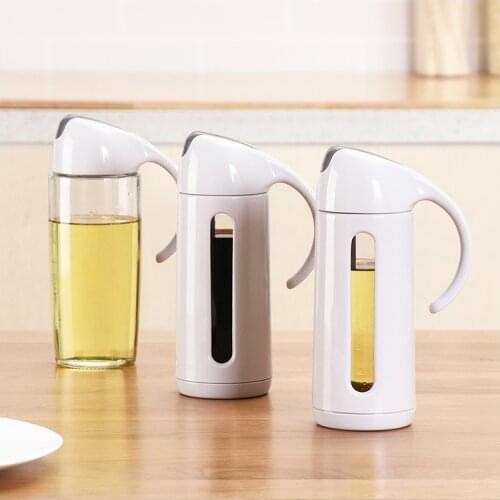 Glass Olive Oil Bottle Oil Dispenser Pot Leakproof Sauce Vinegar Bottle Gravy Boat Oil Pourer Bottle for Cooking Honey Dispenser
