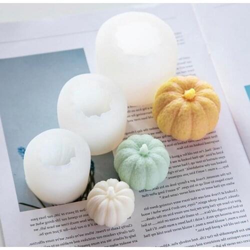 Candle Mold Handmade Non-stick Pumpkin Shape Handcraft Ornaments Mini Lotion Bar Soap Beeswax Aromatherapy Stylish Molds Party
