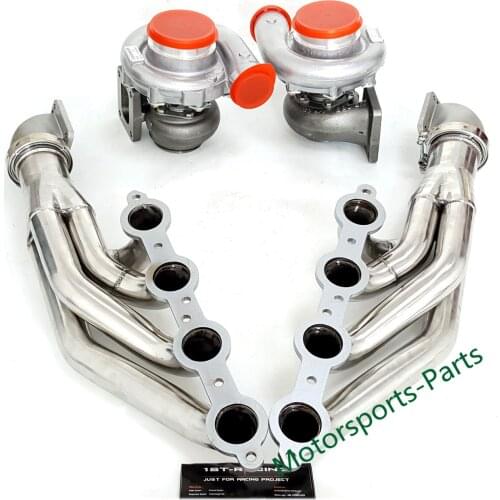 T4 T76 Oil Turbo A/R0.80 0.81+Exhaust Manifold+ Elbow Adapter for Small Block V8 LS LS1 LS2 LS3 LS6 LSX