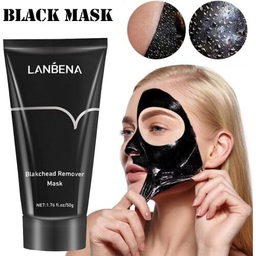 Face Deep Cleansing Black Mud Mask Nose Blackhead Remove Peel Off Mask Shrink Pore Oil Control Skin Care Beauty Mask 50g