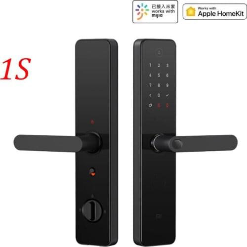 Xiaomi Mijia Smart Door Lock 1S Fingerprint Password Full Keyboard NFC Unlock Detect Alarm Works with HomeKit & Mi Home App