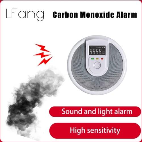 Tuya Smart Zigbee LCD Carbon Monoxide Smoke Alarm Sound and Light Alarm Long Standby Easy Installation Responsive