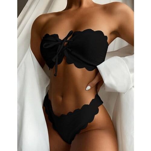 40# Woman Micro Bikini Sexy Swimwear Unilateral Women Swimsuit Brazilian Bikini Set Swimming Bathing Купальник Женский 2020