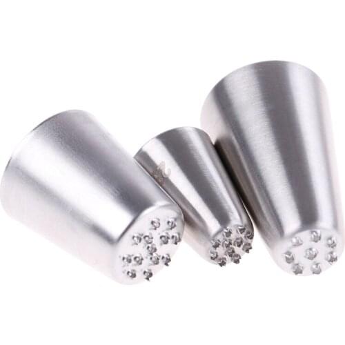 1Pc or 3pcs/set Grass Cream Icing Nozzles Stainless Steel Pastry Decor Cake Decorating Tip Piping Pastry Cupcake Cupcake Head