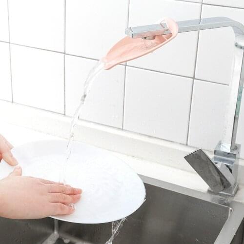 1pcs Lengthen Faucet Baby Tubs Cute Silicone Faucet Extender Kid Hand Washing Extender Baby Tubs Kids Rubber Bathroom