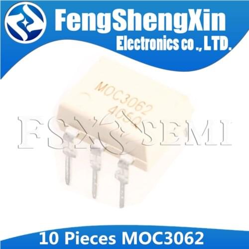 10pcs/lot MOC3062 DIP-6 OPTOISOLATORS TRIAC DRIVERS
