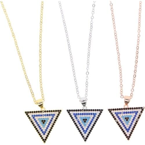 2021 Dainty Necklace Triangle Pendant & Necklace Steampunk Jewelry Gold Chain For Women Wedding Gift,Girlfriend Wife Gifts