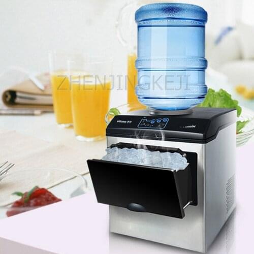 220V/24H-25KG Household Ice maker Small Mute Barreled Water Round Ice Cafe Milk Tea Shop Frozen Appliances Machines For Business