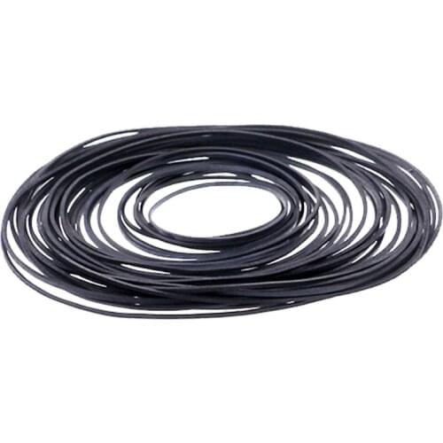 50Pcs/bag 1mm Universal Mix Cassette Tape Machine Belts Assorted Common Flat Rubber Belt 45-130mm for Recorders Walkman DVD