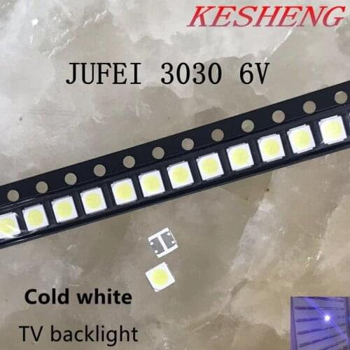 500pcs 3030 backlight high power LED dual chip 6V JUFEI AOT cool white PT30A66 TV dedicated Cool white PT30A66 TV