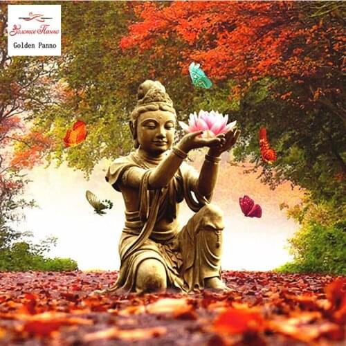GOLDEN PANNO Diamond Painting Full Square 5D Diy Daimond Embroidery Diamant Mosaic Sale Displasy Broderie Diamant Buddha 03