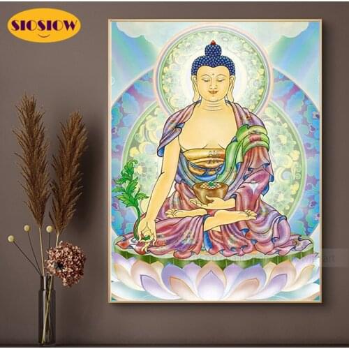 DIY Diamond Painting Buddha Multi Picture 5D Full Round Drill Square 3D Dimond Embroidery Mosaic Cross-stitch Buddhism Religious