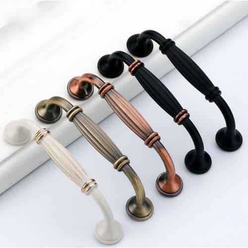 American black handle ivory white bronze bronze cabinet drawer single hole wine cabinet handle furniture hardware