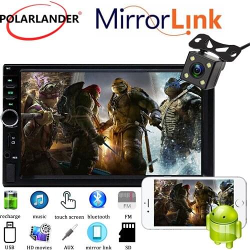 7inch 2 Din Android MP5 Touch Car Radio Multi-lingual Projection 12V EQ Sound 1080P Bluetooth TF SD AUX FM USB Mirror Link
