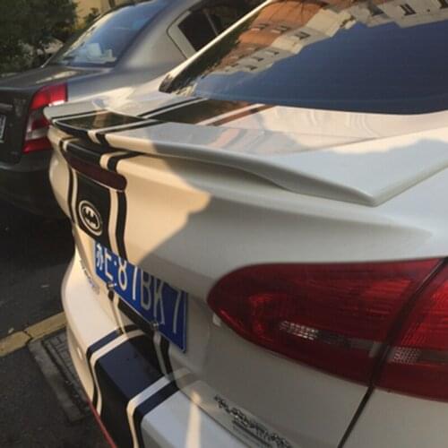 Car Styling For Ford Focus Sedan 4Doors 2015 2016 2017 ABS Plastic Unpainted Primer Rear Roof Spoiler Trunk Boot Lip Cover 1Pcs