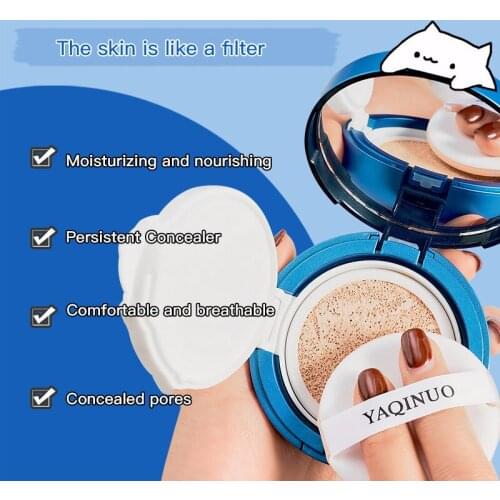 Air Cushion BB Cream Moisturizing Concealer Liquid Foundation Upgrade Strong Isolation Bare Makeup CC Cream QBMY