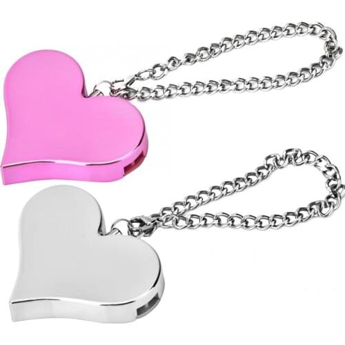 130DB Personal Security Alarm Heart Shape Personal Security Alarm Keychain Emergency Self Defense Siren Self Defense Alarm