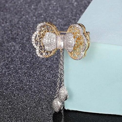 Zlxgirl copper jewelry luxury brand bow drop shape wedding scarf Corsage Pins nice fashion mens new year pin brooches gifts