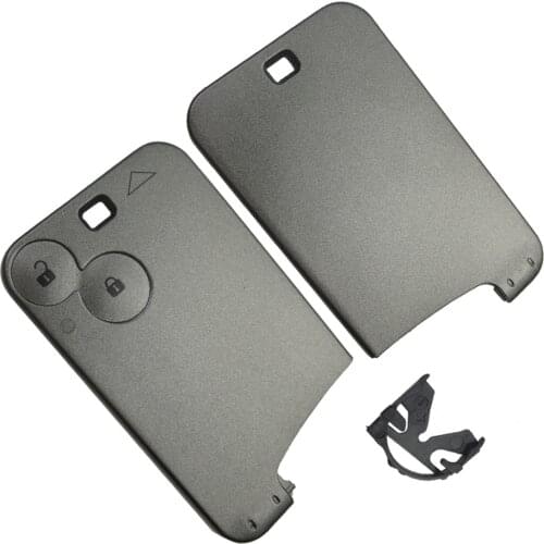 New 2 Buttons Smart Card Shell Car Key Keyless Blank Replacement Case without Blade Fit For RENAULT Laguna Key Car Accessories