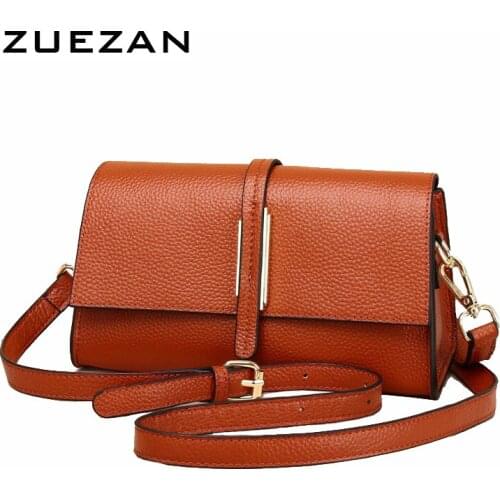 Long Flap Shoulder Bag, Women Genuine Leather Messenger Bag, 100% Natural Cowhide, Female Flap Crossbody Bag, A554