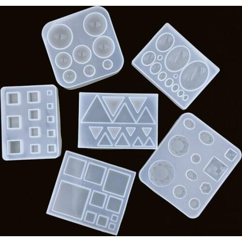 Cute beads Cube triangle Silicone Mold for jewelry making Resin jewelry tool UV epoxy resin molds decorative crafts