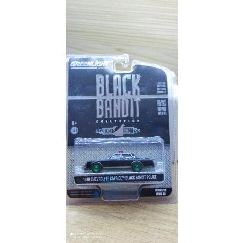 GreenLight 1:64 1980 Chevrolet Caprice Black Green version Alloy toy cars Metal Diecast Model Vehicles For Children Boys gift