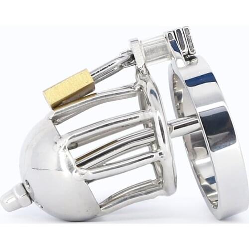 Chastity Cock Cage Metal Cock Ring Erotic Device Penis Ring Lock Prison Professional BDSM Chastity Training Device for Men Men