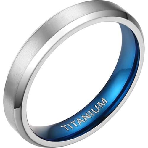 BONISKISS Titanium Ring for Man 4/6/8/10mm Silver Color Wedding Band in Comfort Fit Matte for Men Women Engagement Jewelry