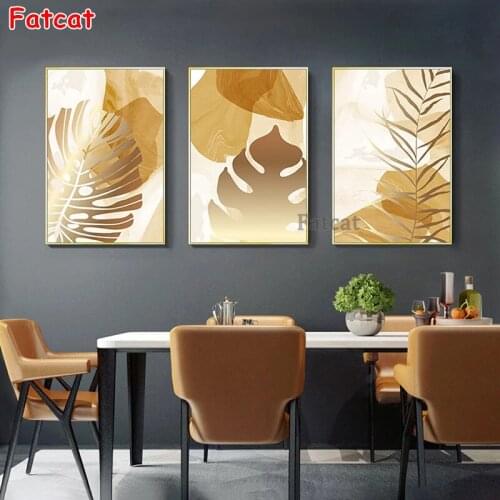 Trendy Watercolor Plant Poster Botanical Art Diamond Paintings Modern Graphic Pictures for Living Room Interior Decor PP2637
