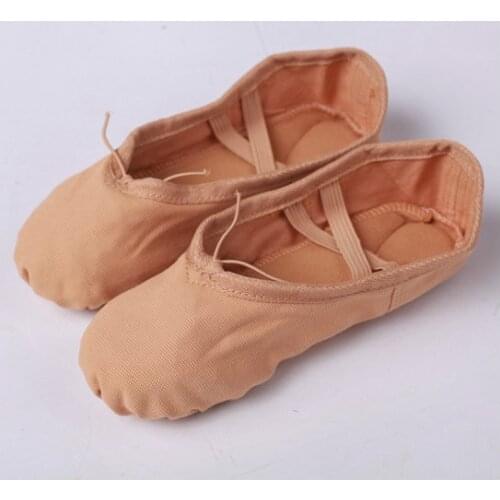 Canvas Soft Ballet Dance Shoe For Women Split Cow Leather Outsoles Gym Yoga Dancesport Shoes Girls Toe Dance Slippers Size 44