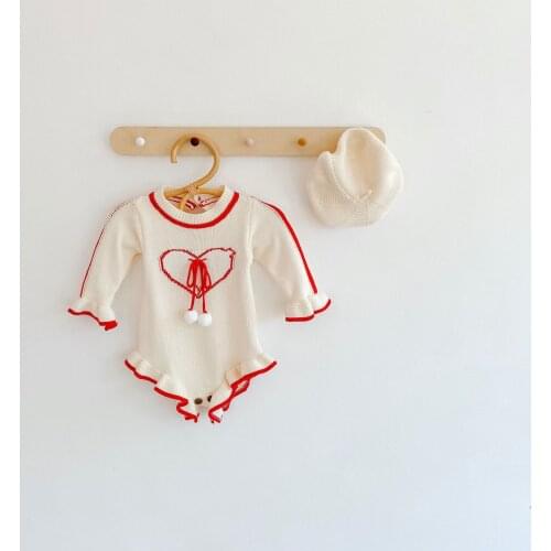 Autumn New Baby Girls Long Sleeve Knit Romper