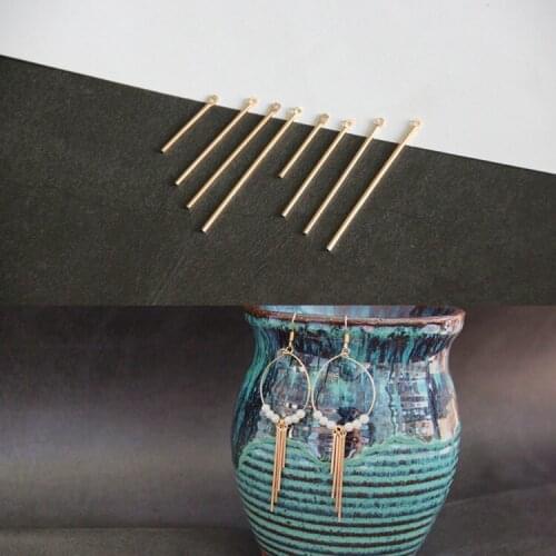 Single Hole Kc Gold Color Plated Ear Sticks Pins Earclip Eardrop Diy Jewelry Earring Handmade Material Ornaments 10pcs