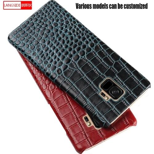LANGSIDI Genuine Leather Original Shockproof phone case for LG V50 V40 V30 30plus 20 G5 Nexus 5X G7 G6 Q6 Back case cover