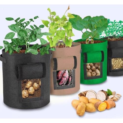 NEW!Potato Cultivation Planting Woven Fabric Bags Garden Pots Planters Vegetable Planting Bags Grow Bag Farm Home Garden Tool