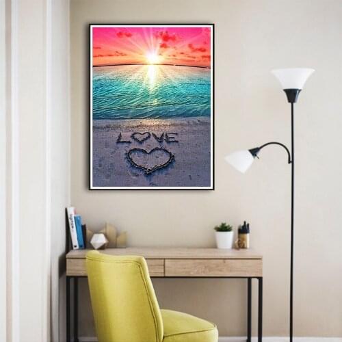 Full Drill Landscape Diamond Paintihome Decorng Cross Stitch 5D DIY Diamond Embroidery Sea Scenry Home Decoration Gift