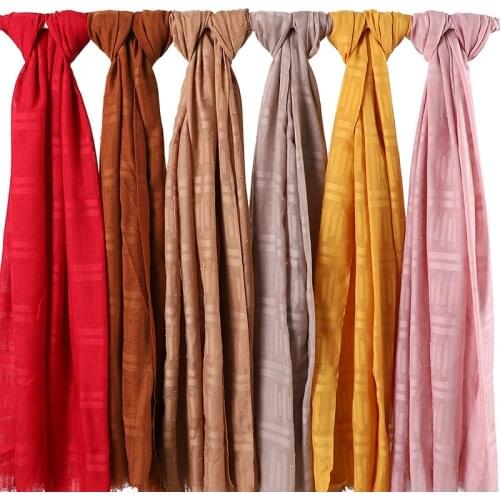 70.8"X27.5" Casual Muslim Hijab Shawl Head Wrap Turban Women Islamic Headwear Long Scarves Headscarf Cotton Linen Hand Feeling