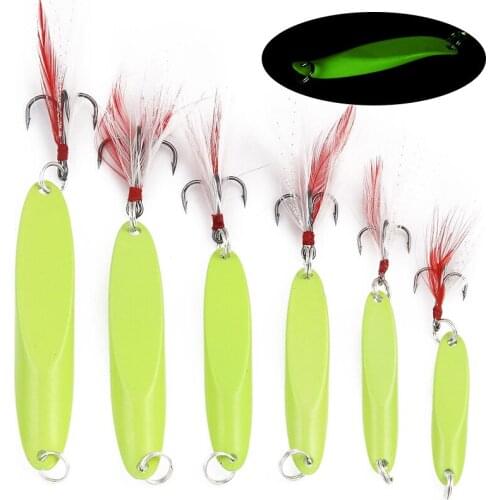 Night Luminous Metal Fishing Lure Sequins Vibration Artificial Bait Woblers Spoon Jigging Fishing Accessories Spinner Lure