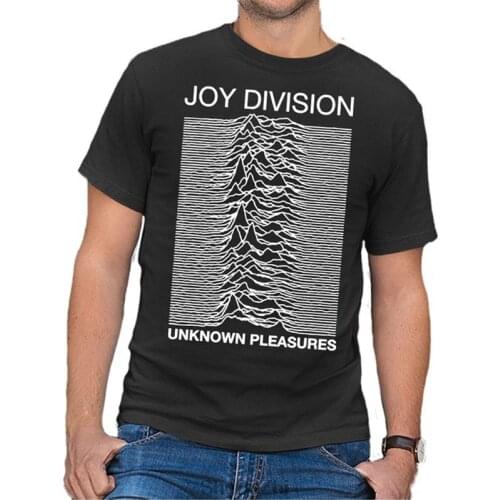 Drop shipping summer style men cotton t-shirt Joy Division Unknown Pleasures Music Black T shirt All sizes S M L XL 2XL 3XL tees