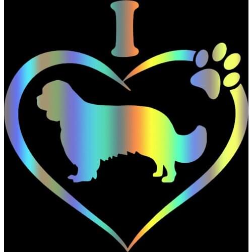 S51527 Various Sizes/Colors Car Stickers Vinyl Decal I Love My Cavalier Dog Animal Motorcycle Decorative Accessories
