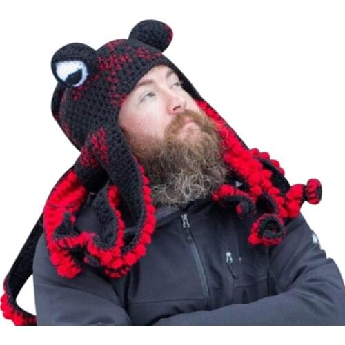 Octopus Adult Tentacle Hat Hand-woven Knitted Octopus Hat Christmas Halloween Costume Cosplay LL@17