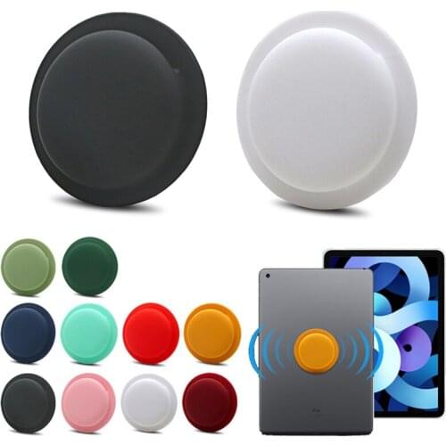 For Airtags Tracker Silicone Case Anti-lost Protective Sleeve Back Adhesive Soft Cover Protector Keychain For Apple Airtags