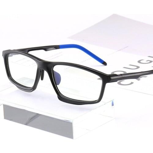 Blue Light Blocker Photochromic Eyeglasses Men Women Rectangular Anti-ray Computer Glasses Frame TR90 Color Change Sun Glasses